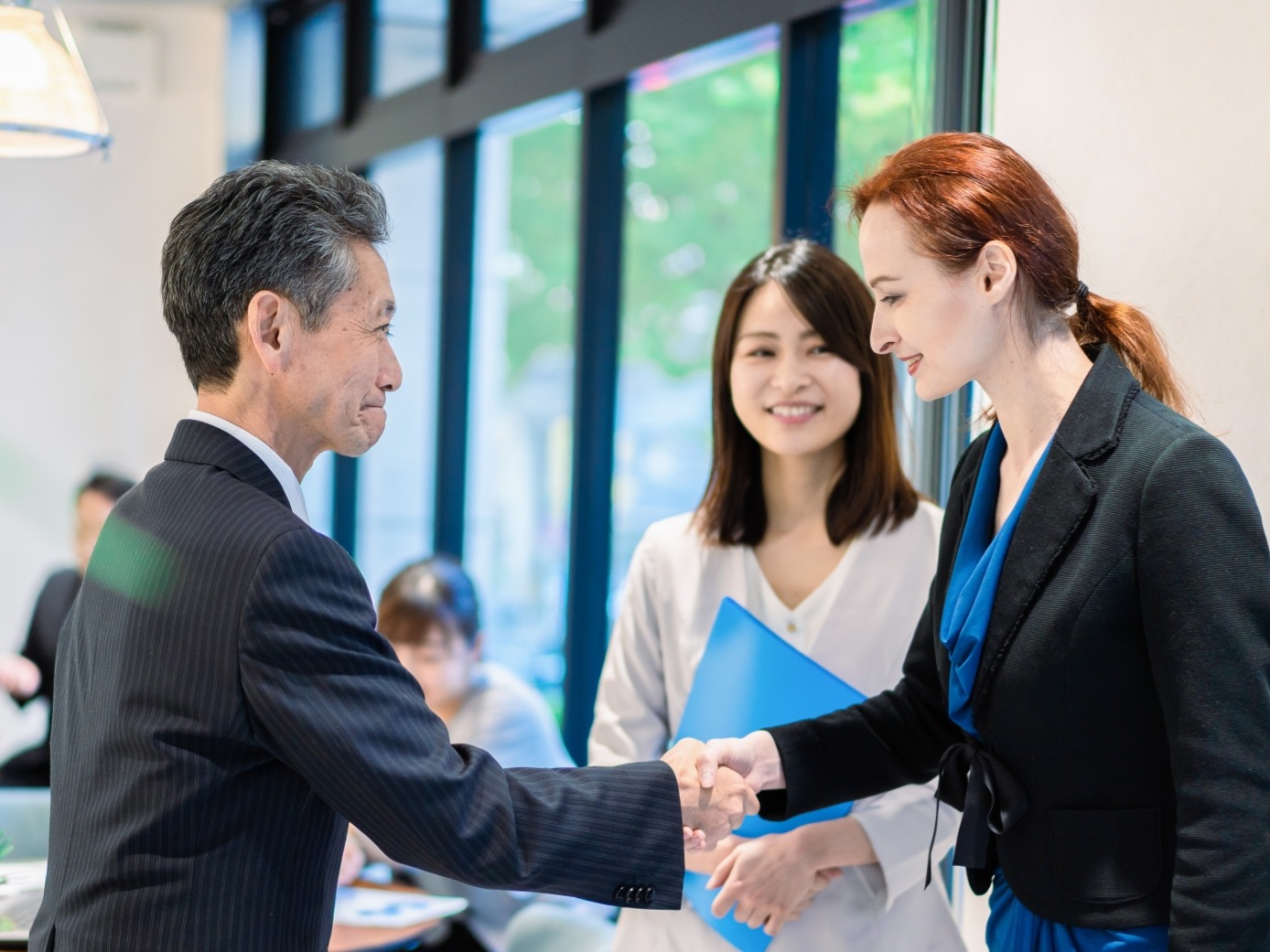 グローバルな人材ネットワークを活用した人材紹介の場面