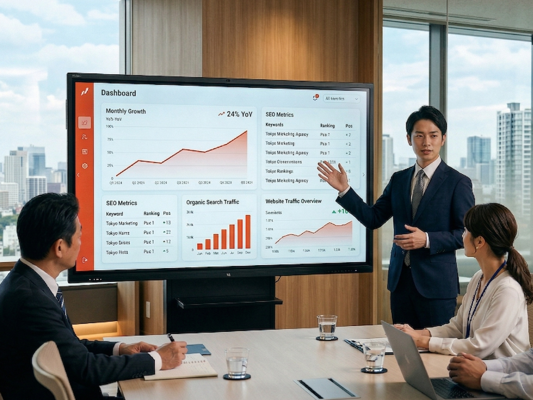 データダッシュボードを使ったWebマーケティング戦略のプレゼンテーション